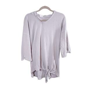 143 Story by Line Up Hooded Tie-front Drop Shoulder Thermal Tunic Women's M